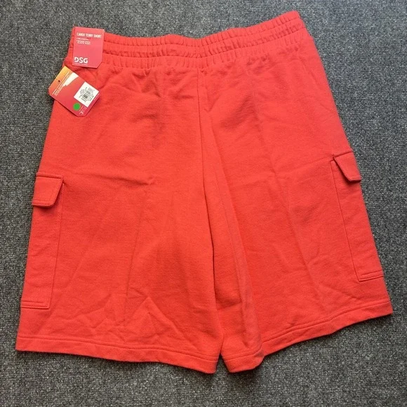 DSG Cargo Terry Shorts Bungee Cinch Relaxed Fit Radical Red Mens Medium - Picture 9 of 10